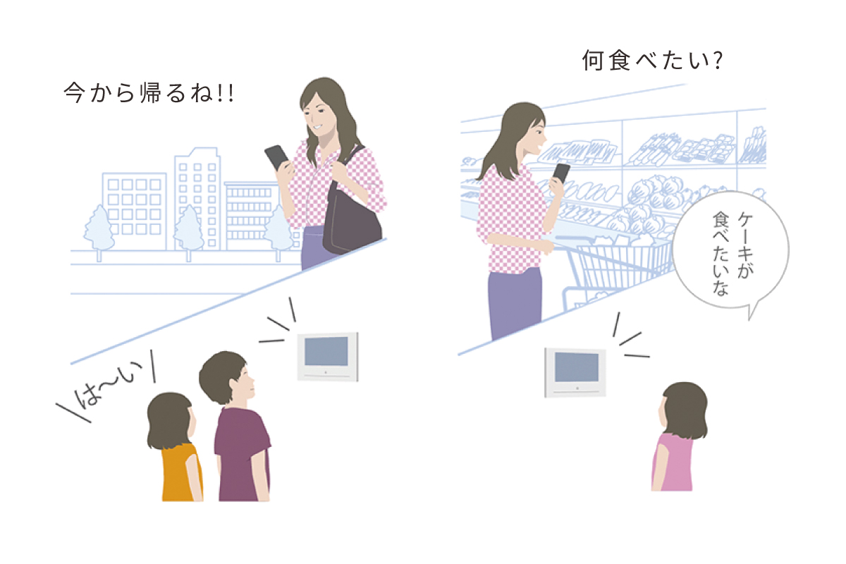 【スマホとモニターで会話できる】