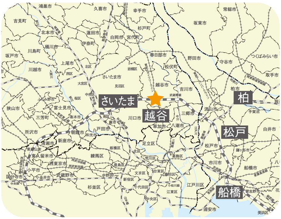 ポラスの商圏エリアマップ